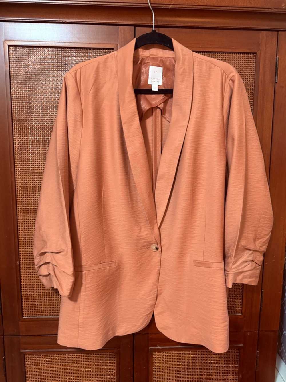 LC Lauren Conrad Persimmon Tone Shawl Collar Blazer